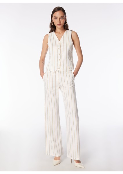 Yüksek Bel Normal Bej Kadın Pantolon SPBF4SL-PNT5054 fiyatları