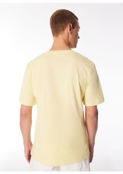 Yuvarlak Yaka Sarı Erkek T-Shirt Jprblulouı Tee Ss Crew Neck Exc