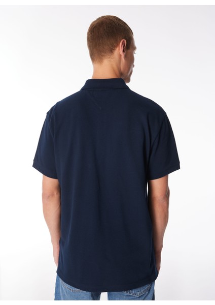 Düz Lacivert Erkek Polo T-Shirt DM0DM18314C1G