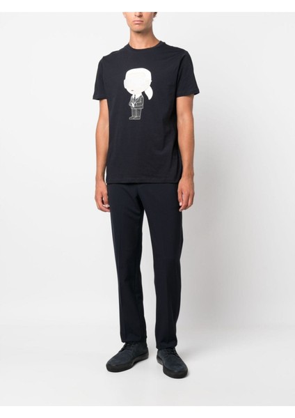 Bisiklet Yaka Siyah Erkek T-Shirt 755071500251