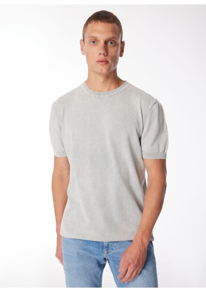 Gmg Fırenze Bisiklet Yaka Slim Fit Gri Erkek Kazak GU24MSS04001