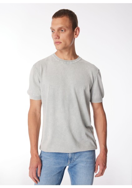 Gmg Fırenze Bisiklet Yaka Slim Fit Gri Erkek Kazak GU24MSS04001