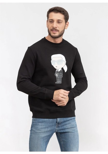 Bisiklet Yaka Siyah Erkek Sweatshırt 705071500951 fiyatları