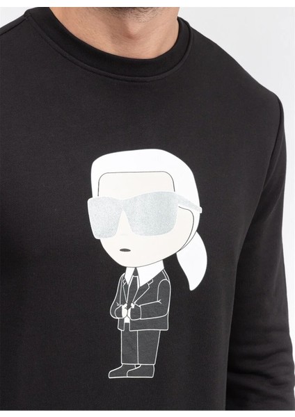 Bisiklet Yaka Siyah Erkek Sweatshırt 705071500951 modelleri