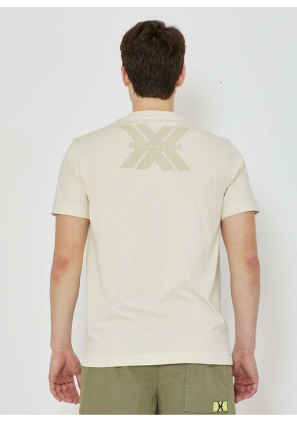Bisiklet Yaka Kırık Beyaz Erkek T-Shirt UMP24013TS modelleri