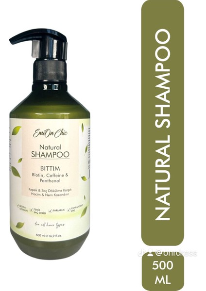 Saç Dökülmesine Karşı Doğal Bıttım & Biotin Şampuanı 500 Ml