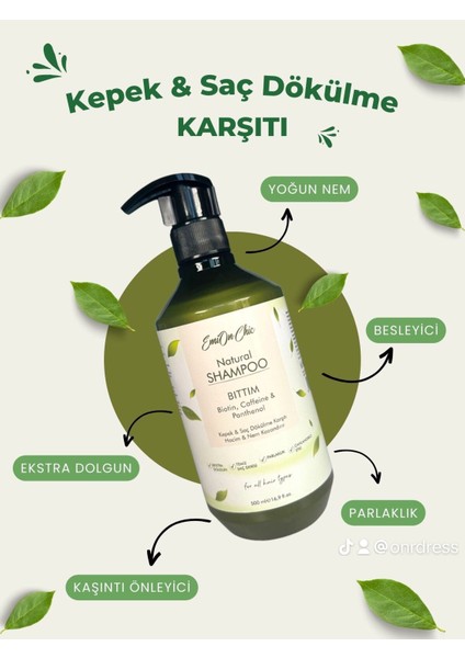 Saç Dökülmesine Karşı Doğal Bıttım & Biotin Şampuanı 500 Ml fırsatları