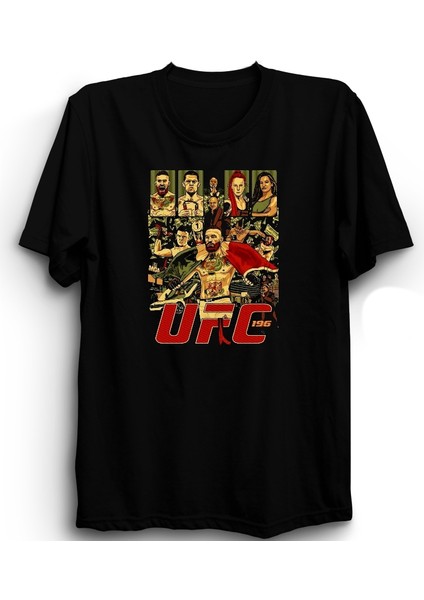 Ufc, Ultimate Fighting Championship, Mıx7 Baskılı, %100 Pamuk Tişört