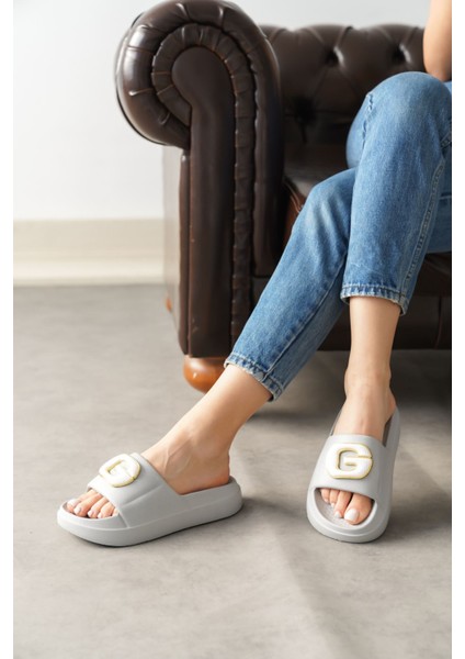 Kadın Kibola Tokalı Terlik - Gri indirimleri