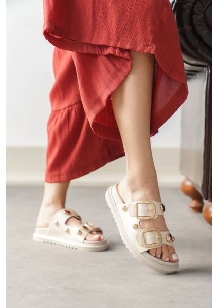 Kadın Ecole Tokalı Terlik - Ten Deri fiyatları