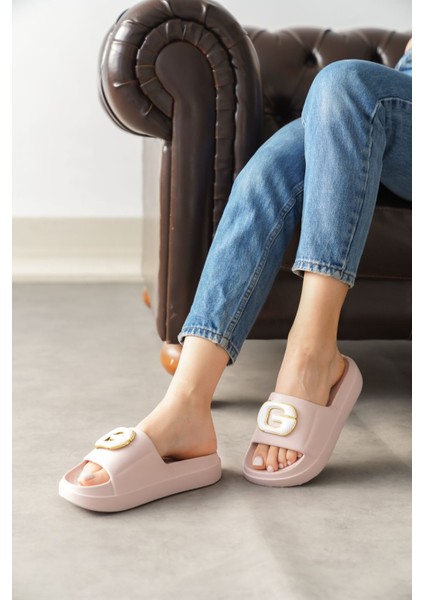 Kadın Kibola Tokalı Terlik - Pembe modelleri