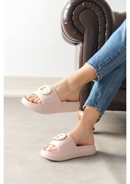 Kadın Kibola Tokalı Terlik - Pembe fırsatları