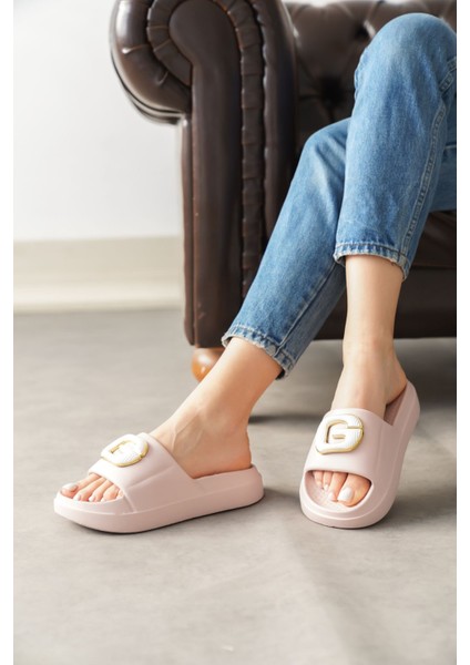 Kadın Kibola Tokalı Terlik - Pembe indirimleri