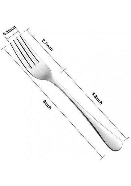 16 Üst Gıda Sınıfı Paslanmaz Çelik Silverware Forks Masa Forkware Set Sofra Takımı (Yurt Dışından)