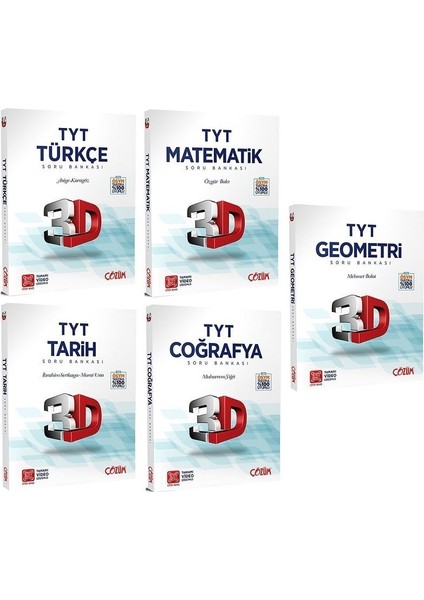 TYT Türkçe Soru Bankası - Tarih Soru Bankası - Matematik Soru Bankası 5'li Set