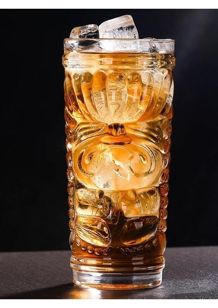 400 ml Yaratıcı Suyu Fincan Cam Kalınlaşmış Tiki Kokteyl Kupası Yüzey Kişiselleştirilmiş Meyve Çay Bardağı Soğuk Içecek Kupası Içecek Şarap Cam | Bira Steins (Yurt Dışından)