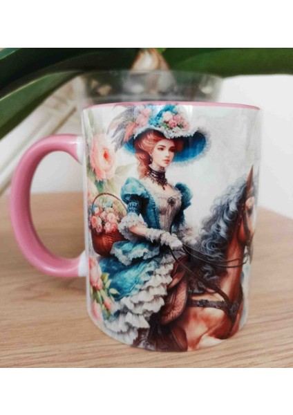 Prensess Vintage Baskı Büyük Boy Kupa