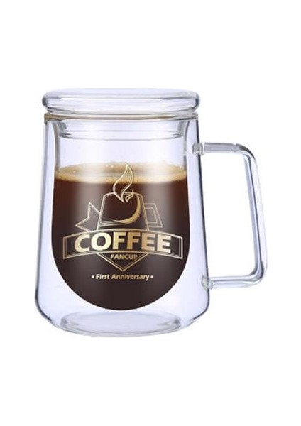 1 Adet Moda Yüksek Kalite 300 ml Çift Duvar Kupa Ofis Kupalar Isı Yalıtım Çift Kahve Kupa Kahve Fincanı Drinkware | Kupalar (Beyaz) (Yurt Dışından)