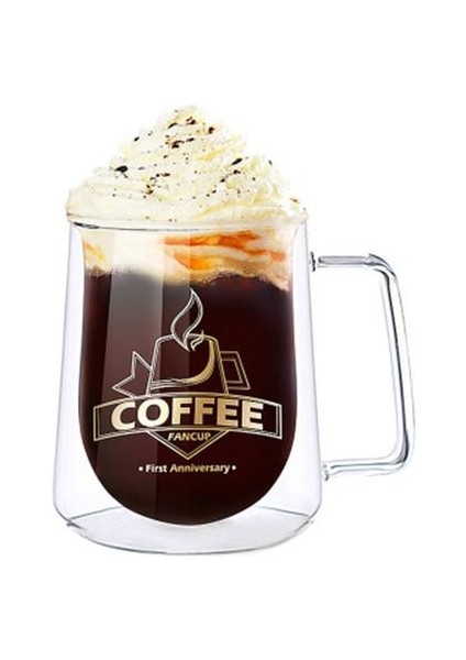 1 Adet Moda Yüksek Kalite 300 ml Çift Duvar Kupa Ofis Kupalar Isı Yalıtım Çift Kahve Kupa Kahve Fincanı Drinkware | Kupalar (Beyaz) (Yurt Dışından)