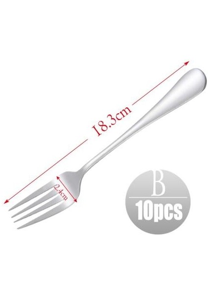10 Adet 18.3 cm Paslanmaz Gıda Meyve Çatalları Batı Tarzı Gıda Muti Fonksiyonel Ana Akşam Yemeği Çatal Çatal Yemekleri Yemekler | Akşam Yemeği Çatal | Meyve Çatal Çatal Bıçak Takımı (Yurt Dışından)