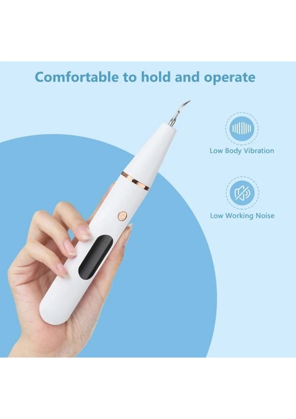 Şarjlı Ultrasonic Titreşimli Diş Taşı Tartar 6 Farklı Alet Diş Lekesi Temizleme 3 Modlu Led Ekranlı Işıklı Elektrosonik Temizleyici fiyatları
