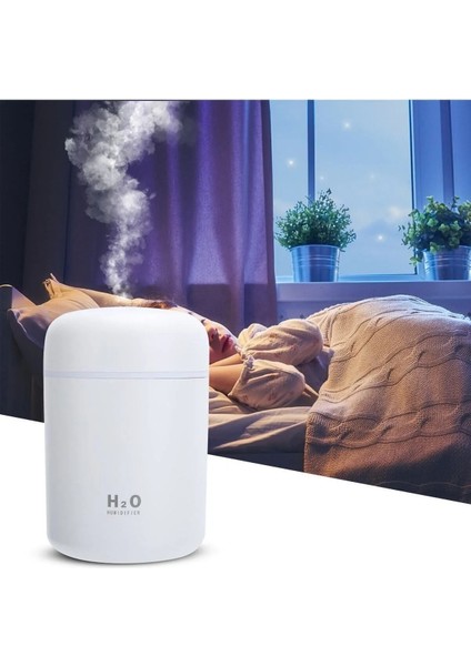 Humidifıer Ultrasonik Hava Nemlendirici Buhar Makinesi ve Aroma Difüzörü 280 ml