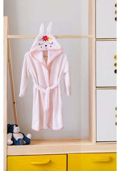 Pembe Nakışlı Çoçuk Bornozu fırsatları
