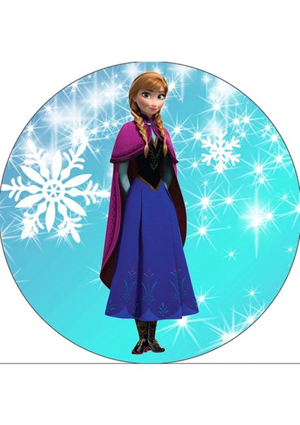 Elsa Frozen Etiketi 4 cm - 60 Adet Opak Etiket