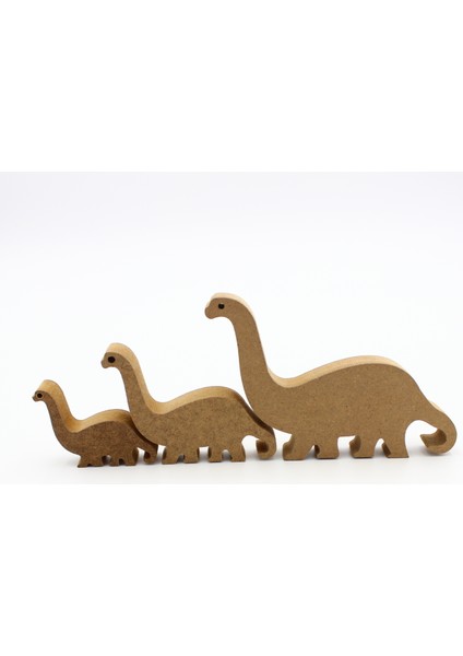Ahşap Dinazor Figürü 3 Lü Takım 15CM 10CM 6cm Ahşap Boyama Ürünü.boyama Etkinliği.okul Öncesi