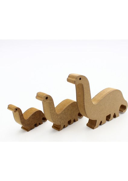 Ahşap Dinazor Figürü 3 Lü Takım 15CM 10CM 6cm Ahşap Boyama Ürünü.boyama Etkinliği.okul Öncesi