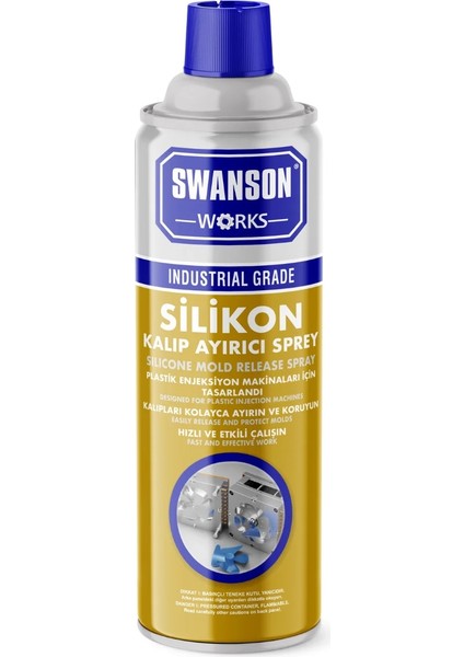 Swanson Works Silikonlu Kalıp Ayırıcı Yağlayıcı Sprey 400 ml