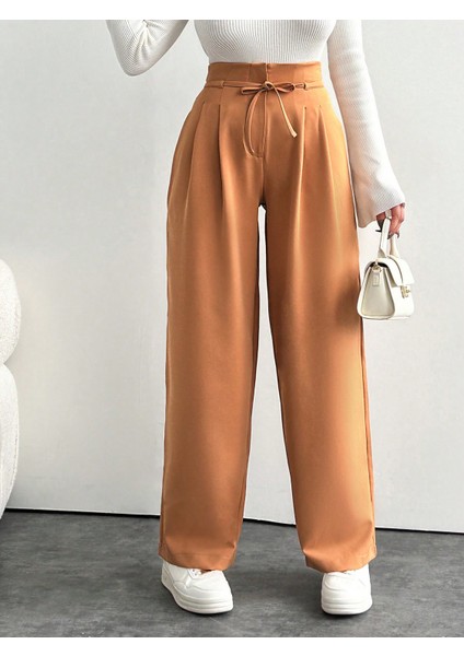 Kadın Pile Detaylı Bağlamalı Pantolon PANT7755