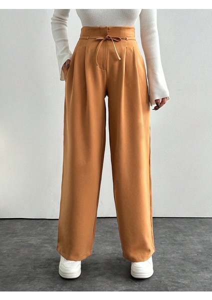 Kadın Pile Detaylı Bağlamalı Pantolon PANT7755