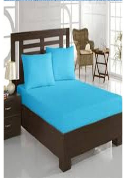 Battal Boy 180X200+35 cm Çift Kişilik Havlu Lastikli Çarşaf Takımı 2 Adet Yastık Kılıfı