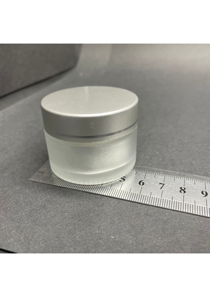 30 cc Buzlu Cam Krem Kavanoz - Gümüş Kapaklı Iç Contalı - 30ML Buzlu Cam Krem Kavanoz x 10 Adet fırsatları
