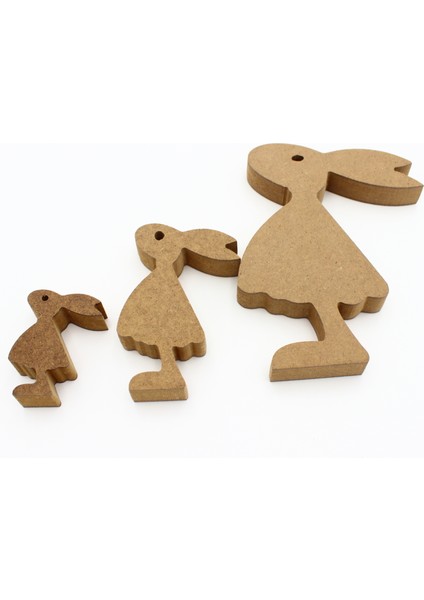 Ahşap Kıztavşan Figürü 3 Lü Takım 15CM 10CM 6cm Ahşap Boyama Ürünü.boyama Etkinliği.okul Öncesi modelleri