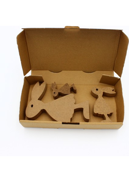 Ahşap Kıztavşan Figürü 3 Lü Takım 15CM 10CM 6cm Ahşap Boyama Ürünü.boyama Etkinliği.okul Öncesi indirimleri