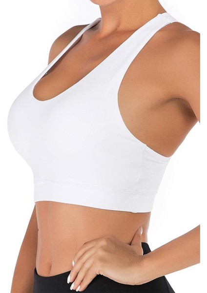 Kadın Çarpraz Sırt Detaylı Criss Cross Kaplı Yoga Egzersiz Fitness Spor Sütyeni fiyatları