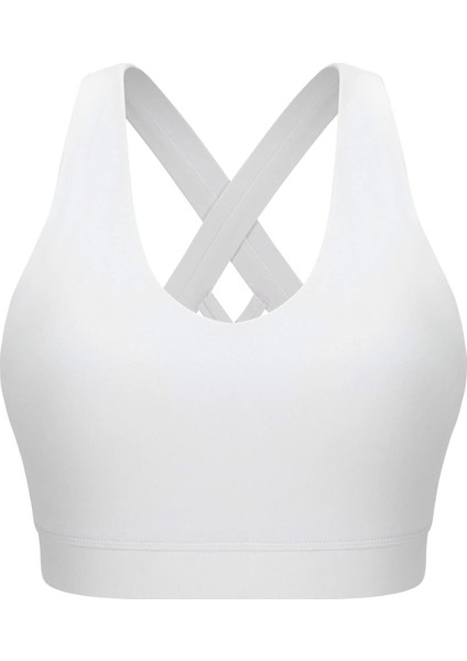 Kadın Çarpraz Sırt Detaylı Criss Cross Kaplı Yoga Egzersiz Fitness Spor Sütyeni fırsatları