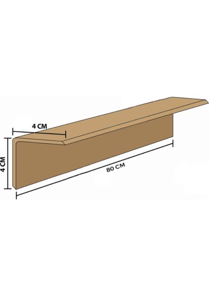 Karton Köşebent Palet Koruyucu Koli Köşe Koruyucu Kraft Köşe 80 cm 25 Adet