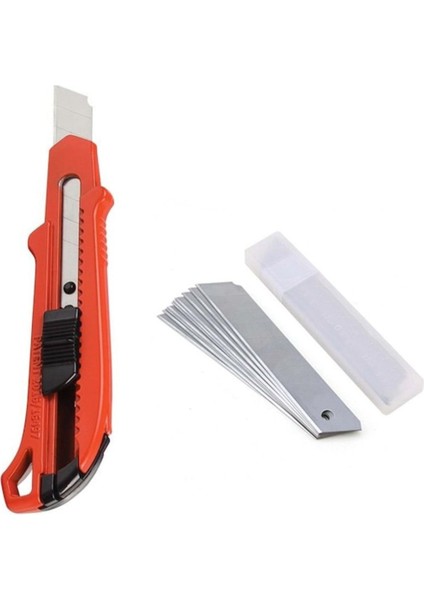 Metal Gövde Maket Bıçağı Metal Falçata ve 10LU Maket Ucu Yedeği