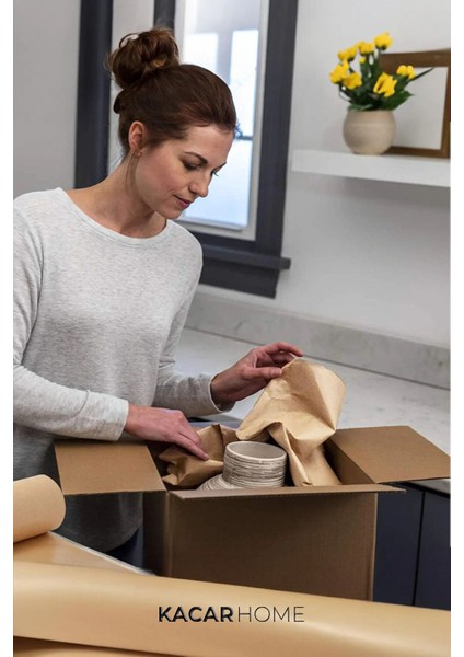 50CMX10MT Kraft Kağıt Tabak - Bardak Sarma Taşıma Taşınma Paketleme Kağıdı