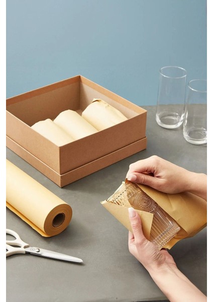 50CMX10MT Kraft Kağıt Tabak - Bardak Sarma Taşıma Taşınma Paketleme Kağıdı fiyatları