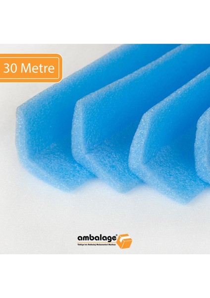 30 Metre Koruyucu Sünger Profil Polietilen Köşe Koruyucu Kenar Koruyucu L 5x5