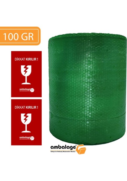 Balonlu Naylon 50CM x 20 Metre Kalın Havalı Naylon Yeşil Üç Katlı Balonlu Naylon Pat Pat Pıt Pıt