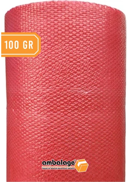 Balonlu Naylon 150CM x 10 Metre Kalın Havalı Naylon Kırmızı Üç Katlı Balonlu Naylon Pat Pat Pıt Pıt
