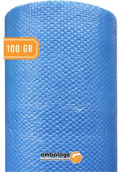 Balonlu Naylon 150CM x 10 Metre Kalın Havalı Naylon Mavi Üç Katlı Balonlu Naylon Pat Pat Pıt Pıt