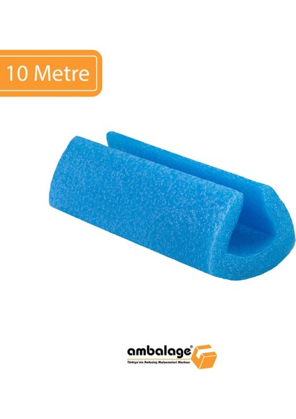 10 Metre Koruyucu Sünger Profil Polietilen Köşe Koruyucu Kenar Koruyucu U40