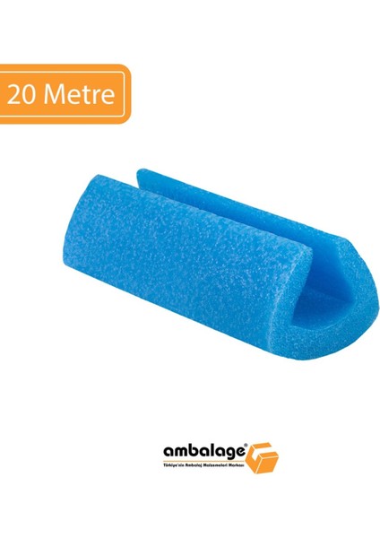 20 Metre Koruyucu Sünger Profil Polietilen Köşe Koruyucu Kenar Koruyucu U40
