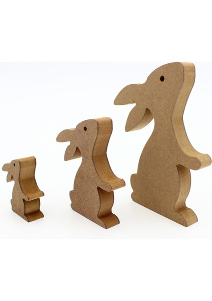 Ahşap Tavşan Figürü 3 Lü Takım 15CM 10CM 6cm Ahşap Boyama Ürünü.boyama Etkinliği.okul Öncesi fiyatları